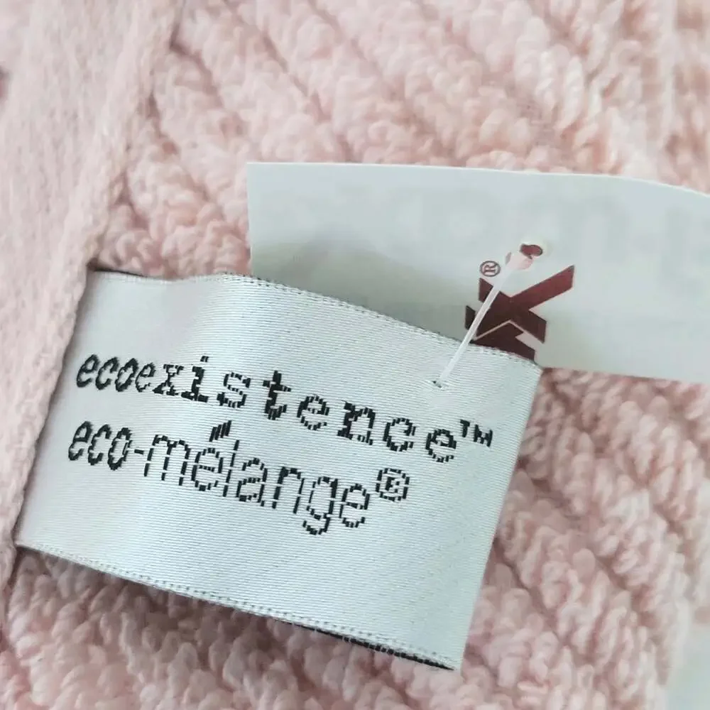 Ecoexistence Hand Towel NWT Pink Fluffy Soft Cotton 16